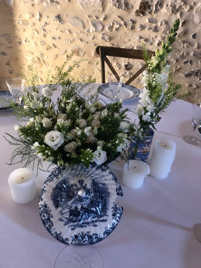 Centre de table en porcelaine